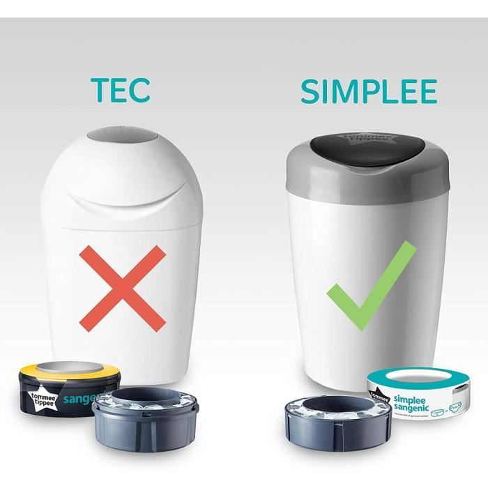 Tommee Tippee Sangenic Tec Refills x 3 : TOMMEE TIPPEE: : Bébé et  Puériculture