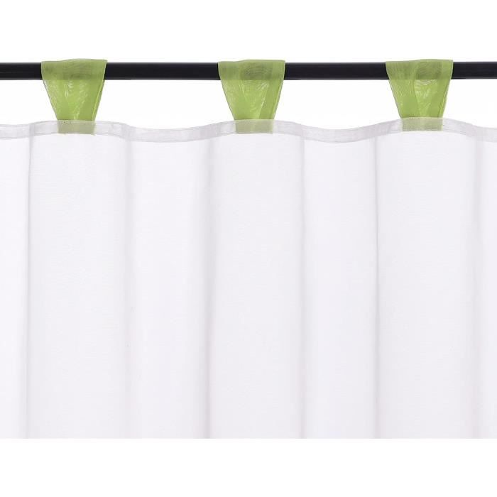 Rideau Brise-bise Selina En Voile Transparent - Motif Fleurs Brodé, Dimensions 45 X 120 Cm, Couleur Sable - 8