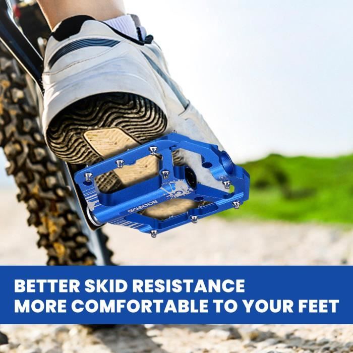 SGODDE 1 paire Pedales de Velo en Metal Pedale Bleue a Aiguille Courte a Jet fin Pour Velo Bicyclette Cyclisme VTT Cdiscount Sport