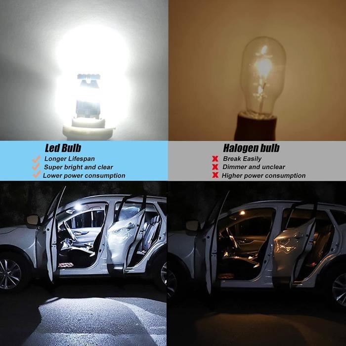 Xnourney 10PCS 194 501 W5W Ampoules LED de voiture, 12V 15smd 4014 LED  Chipset pour lampes de lecture de voiture, feux de plaque26 - Cdiscount Auto