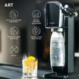 SodaStream ART Machine à Eau Pétillante - Pack 1 Bouteille 1L Compatible Lave-Vaisselle + 1 Recharge de Gaz 60L à Clipser - Noire-3