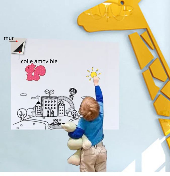 Panneau Liège Autocollant Feutre Mural 120x80 Cm – Tableau D'affichage Avec épingles – Pour Bureau, Maison, école