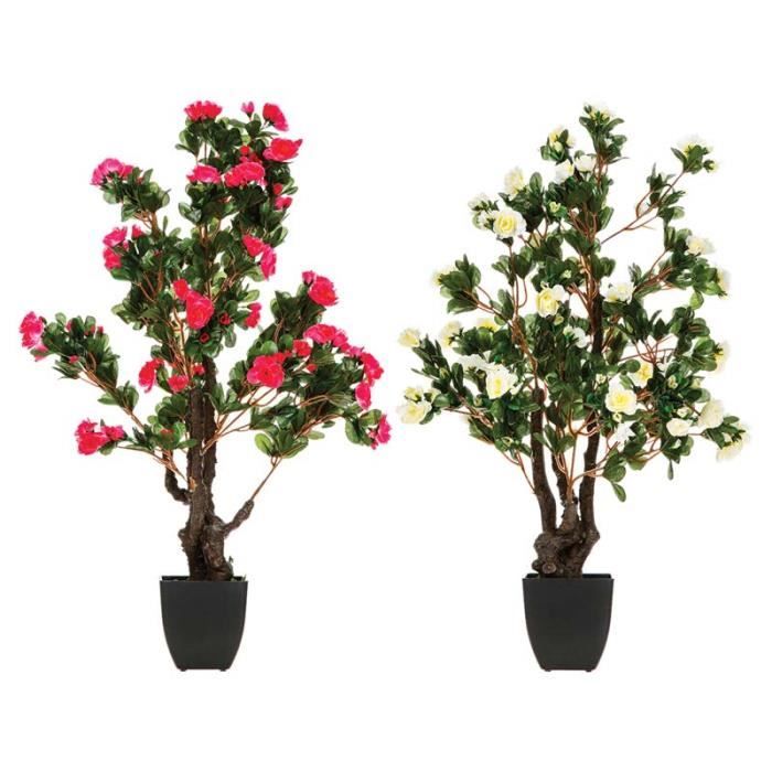 RELAX4LIFE Sakura-Cerisier, Plante Artificielle Décorative avec Pot Rempli de Ciment, Tronc en PE, Pétales en Tissu, Décoration pour Maison, Bureau, Aucun Montage Requis (170cm,Blanc,1