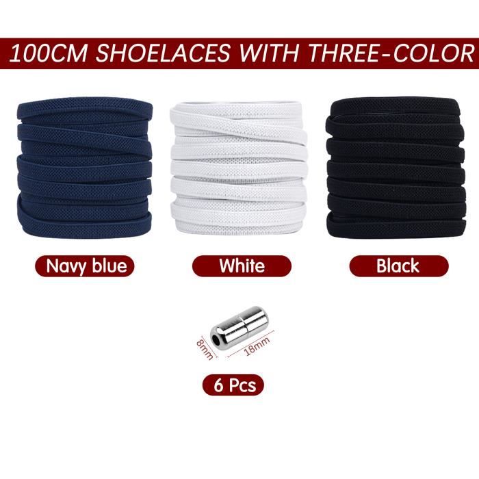 3 Paires Lacets Elastiques avec Fermeture en Metal Lacet Elastique Adulte Enfant No Tie Lacets atapte Toutes les Chaussures Cdiscount Chaussures