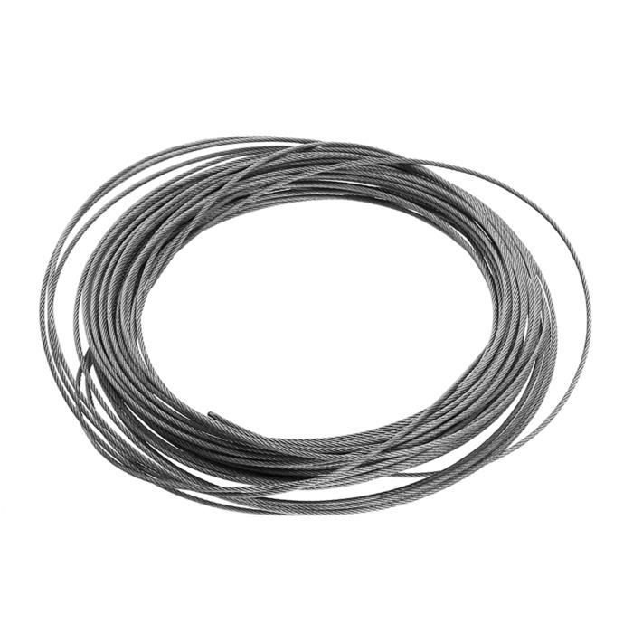 Corde en acier inoxydable, 1pc 15 mètres 304 câble métallique en acier  inoxydable diamètre 1.5mm pour garde-corps Decking cordes - Cdiscount  Bricolage