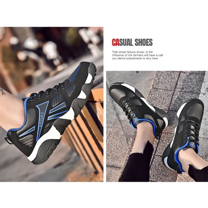 Chaussures De Sport Femmes Dames - Hesh - Noir - Compensé - Respirant -  Baskets