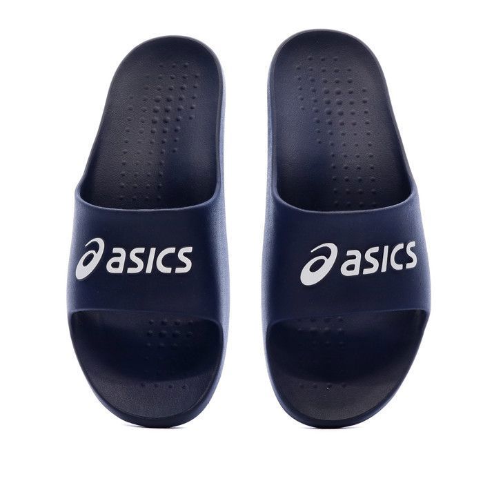 Claquettes Asics as001 Bleu indigo blanc Cdiscount Sport
