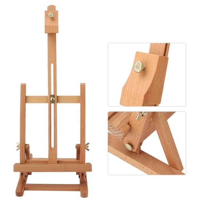 Petit Chevalet De Table En Bois 30 X 19 Cm - Support Toile Et Photos - Pin Naturel