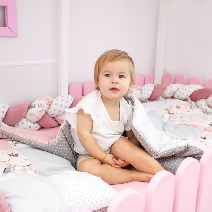 Petit Oreiller Enfant 3 Ans Coussin Bebe avec Taie d'oreiller Rose