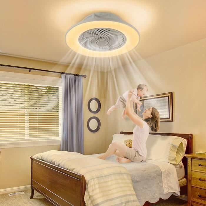Ventilateur De Plafond LED Avec Lumière – Moteur CC 6 Vitesses Avec Télécommande – Fonction Minuterie Pour Décoration De Chambre Et De Salon Du 98,05 € | DHgate