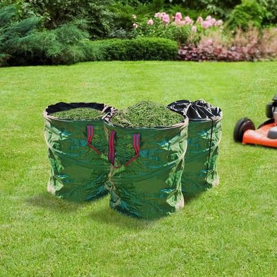 GARDEBRUK - 3 Sacs à Déchets De Jardin 165L - Tissu Renforcé Hydrofuge, Charge Max 30kg - Pop-up Automatique
