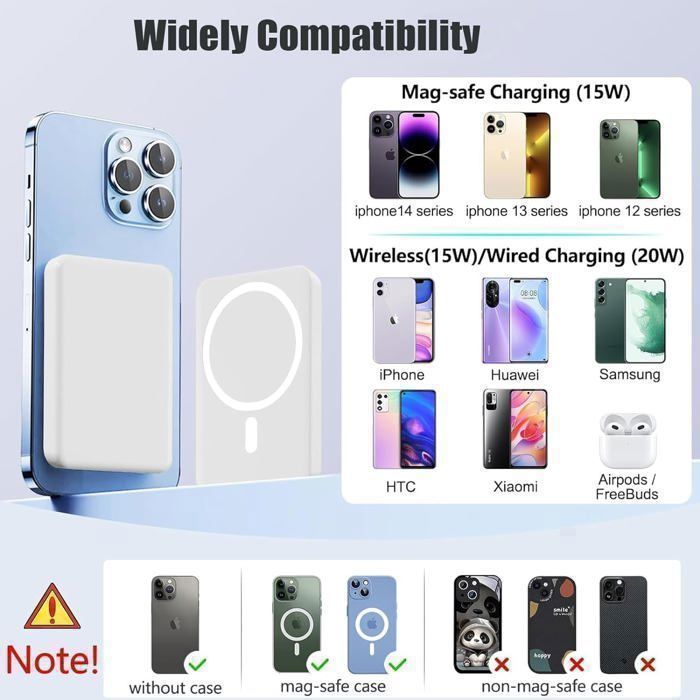 Kuulaa Batterie Externe Magsafe 10000mAh PD20W Charge Rapide