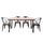 Table jardin bois metal