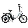 KAISDA K7, 20*1.95 Pouces Pneu Pliant Électrique Moped Vélo, Montagne 350W Moteur SHIMANO 7-speed APP Control - Blanc-0