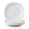 Malacasa, Série ESMER Lot de 6 assiettes Plates 11" -  Service de Table en Verre opale - passe au lave-vaisselle et au micro-ondes-0
