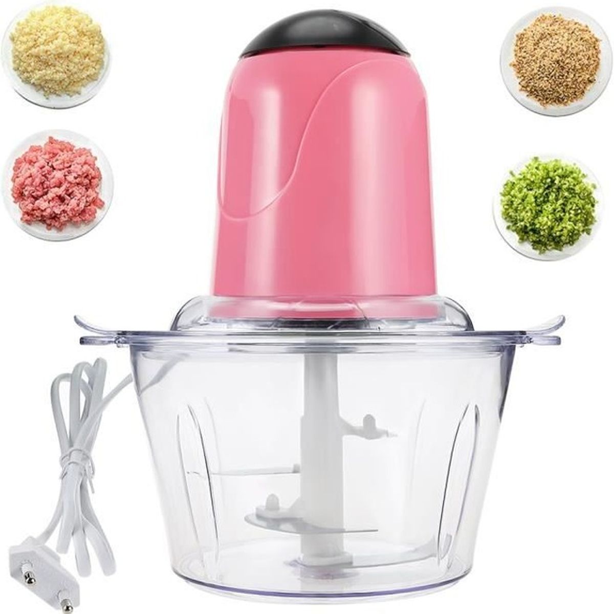 Hachoir électrique 1200W Hachoir à Viande Électrique 1200W - Grand Bol 8L Inox Pour Viande, Légumes Et Fruits Robot Cuisine Multifonction