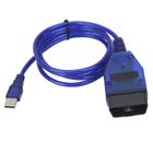Câble de Diagnostic OBD2 - ASHATA - USB - Couleur Bleu - Universel - Compatible avec plusieurs modèles