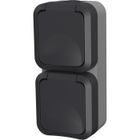 BRAND Double prise - QUARX - Aqua Pro - Extérieure, verticale, IP55, 250V, 16A