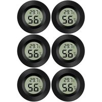 6 pcs Mini Digital LCD Thermomètre Hygromètre Température Humidité ，Thermomètre Portable Thermo Hygromètre Indicateur