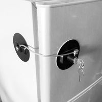 Serrure de porte de réfrigérateur JIN avec clés carrés ABS noir