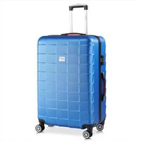 MONZANA® Valise rigide Exopack bleu Taille XL Serrure TSA 4 Roues 360° Poignée télescopique Plastique ABS voyage avion