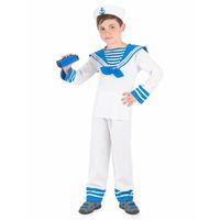 Déguisement marin garçon - Blanc - Polyester - Intérieur - 3 ans