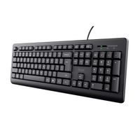 Trust Primo Clavier Filaire AZERTY Français, Silencieux, Résistant aux Éclaboussures, Câble USB de 1.8 m, Clavier PC Ordinateur,