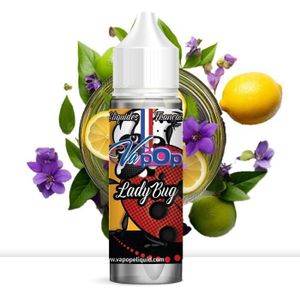 E-liquide Cigarette électronique - LADYBUG - ELIQUIDE SAVEUR LIMONADE NOTE  FLORALE - 50MPGV/50VG -0mg/ml-1 x 50ml