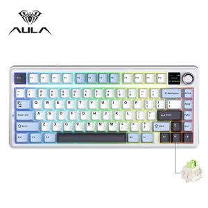 Lot Keycaps Ajazz Bleu + 2 Switches Bleu Clicky - Clavier Mécanique AZERTY - Occasion