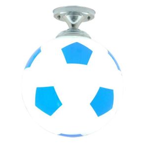 PLAFONNIER Football Plafonnier, 20cm plafonnier semi-encastré en verre de football,Bleu