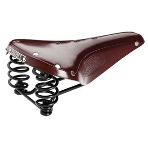Selle Vélo Ancienne Globe - Cuir Marron - Fabrication Française