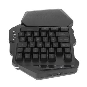 Clavier à une main, Pc 35 touches Clavier de jeu Rgb à une main, Mini  clavier rétroéclairé Rgb gaucher portable, demi-clavier