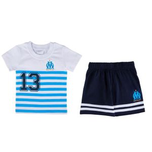 MAILLOT DE FOOTBALL - T-SHIRT DE FOOTBALL - POLO DE FOOTBALL T-shirt + short OM bébé - Collection officielle OLYMPIQUE DE MARSEILLE