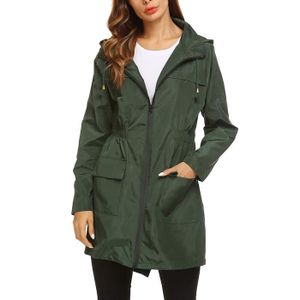 Femmes à Manches Longues à Capuche Vent Veste Femme Outdoor Imperméable Manteau de pluie US11