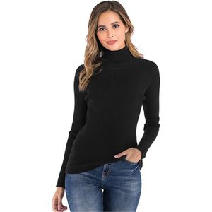 PULL Pull Femme Col Roulé Tricot Hiver Chaud Thermal Ch