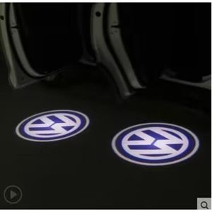PHARES - OPTIQUES 2 Pcs Porte De Voiture Sans Fil Led Bienvenue Laser Projecteur pour Volkswagen bleu