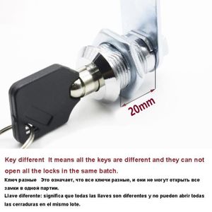 Serrure Batteuse a Came Barillet Pour Boite aux Lettres Tiroir 20mm 2 Cles n3u 