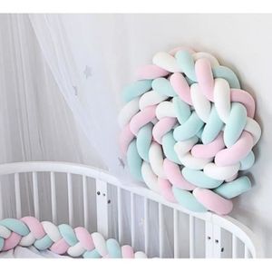 HOMDO Tour de Lit 3 Tissage /Épaissi 2m//3m//4m Coussin Serpent Coussin Tress/é Pare-chocs Velours Protection lit Bumper P/épini/ère 100/% Fait /à Main Doux et Souple pour Les Nouveau-N/és Lit Chambre D/écor