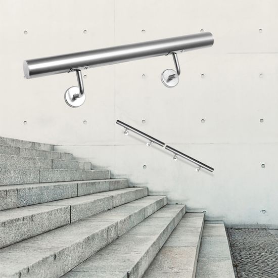 MAIN COURANTE D'ESCALIER 140cm, balcon, balustrade, garde-corps en inox