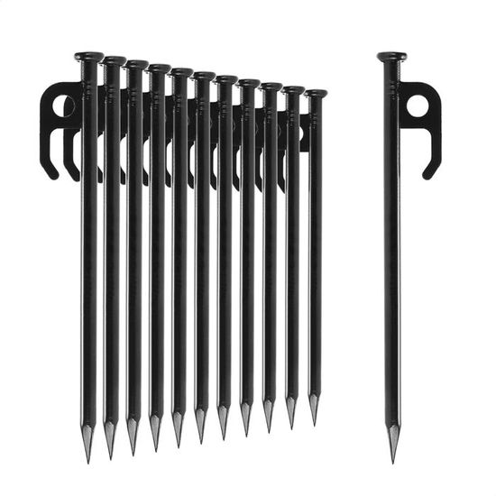 Neehows Lot De 20 Piquets De Tente Robustes Pour Camping, 24