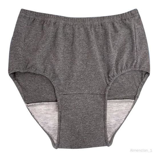 Culotte D'Incontinence Lavable Réutilisable - Absorption Moyenne - Taille Unique Unisexe - Noir