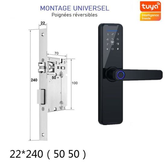 Serrure De Porte Électronique Serrure Empreinte Digitale Code Avec