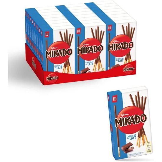 Mikado Pocket - Présentoir de 24 paquets (39 g) - Biscuit Chocolat