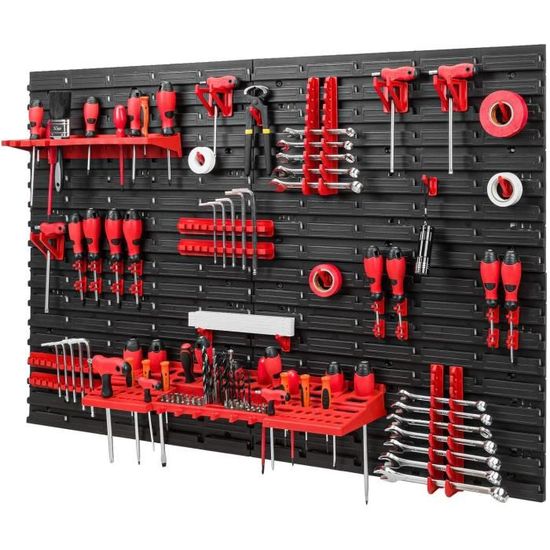 Mur à outils - 1152 x 780 mm - Set de supports à outils avec