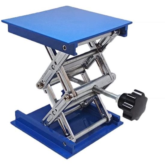 Table élévatrice Laboratoire Acier Inoxydable 200x200mm - Plateforme Levage Réglable Manuelle
