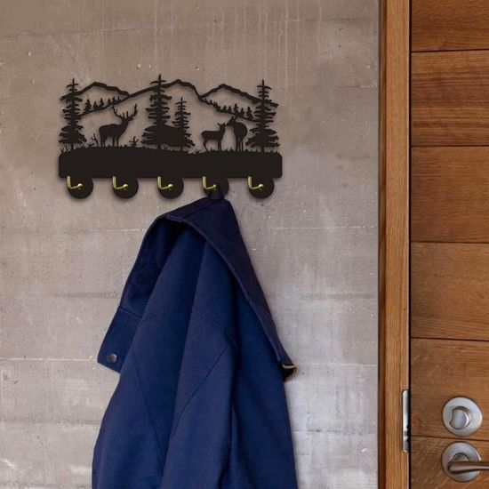 CONFO® Crochet manteau cintre métal ménage sur mur derrière porte