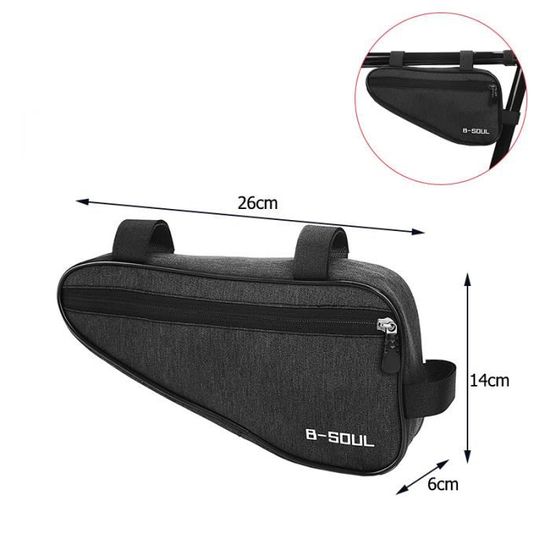 Sacoche De Cadre Vélo Triangle étanche Noire – 20x18,5x4cm, 55g
