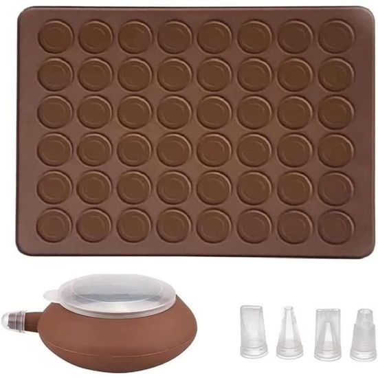 Tapis Macaron Silicone Snagarog - Lot De 2 | 48 Cavités | Antiadhésif | Pour Four Et Lave-Vaisselle