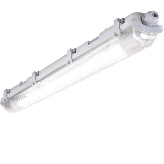 Réglette LED Étanche IP65 120cm - Tube LED 4000K Blanc Neutre Sans Scintillement - Pour Intérieur/Extérieur