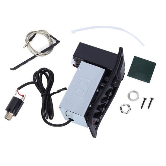Micro égaliseur SE-4N Pour Guitare Acoustique - 4 Bandes Avec Accordeur LED - Sortie 6.35mm/XLR, Alimentation 9V